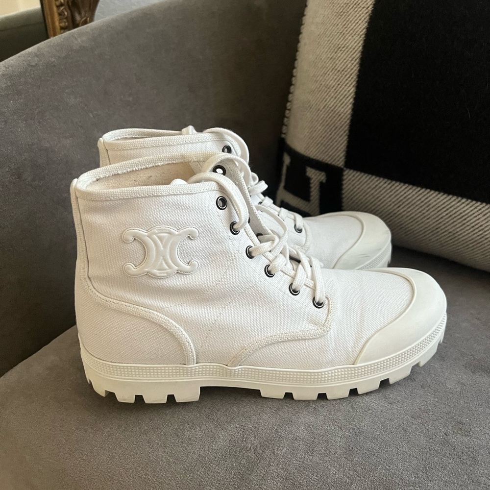 Celine Patapans Lace-Up Boots